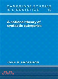 A Notional Theory of Syntactic Categories