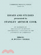 Essays and Studies Presented to Stanley Arthur Cook:In Celebration of his Seventy-Fifth Birthday