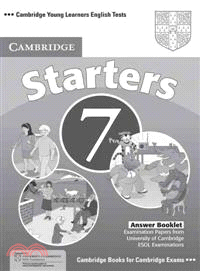 Cambridge Young Learners English Tests 7 Starters Answer Booklet