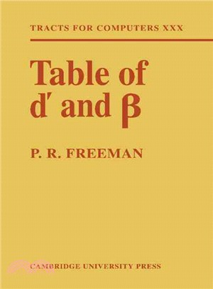 Table of d' and β