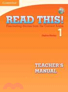 Read This! 1 Teacher's Manual with Audio CD