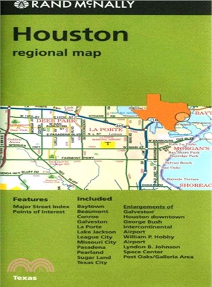 Rand McNally Houston regional map, Texas