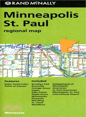 Rand McNally Regional Map Minneapolis / St. Paul, Minnesota