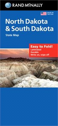 Rand McNally Easy to Fold: North Dakota, South Dakota Laminated Map