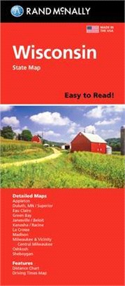 Rand McNally Easy to Read: Wisconsin State Map