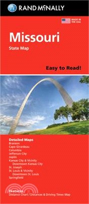 Rand McNally Easy to Read: Missouri State Map