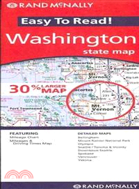 Rand McNally Easy to Read Washington State Map