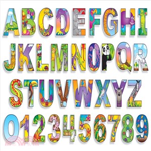 Illustrated Alphabet & Numbers Bulletin Board