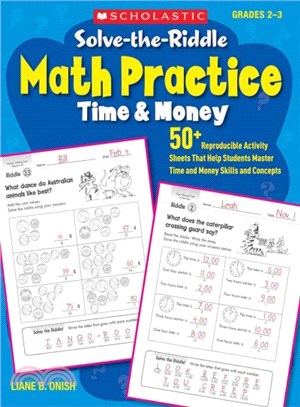 Solve-the-Riddle Math Practice Time & Money Grades 2-3