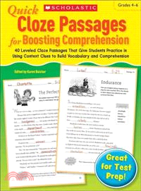 Quick Cloze Passages for Boosting Comprehension ─ Grades 4-6