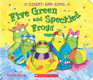 Five green and speckled frogs /
