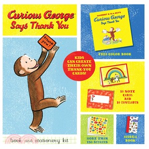 Curious George Says Thank You Book and Stationery Kit