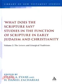 What Does the Scripture Say?—Studies in the Function of Scripture in Early Judaism and Christianity, the Letters and Liturgical Traditions