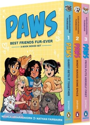 PAWS: Best Friends Fur-Ever Boxed Set (Books 1-3)：Gabby Gets It Together, Mindy Makes Some Space, Priya Puts Herself First (A Graphic Novel Boxed Set)