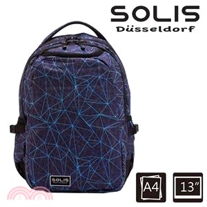 【SOLIS】光速星球 Ultra+ 小尺寸基本款電腦後背包-寶藍太空