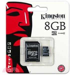 【Kingston】microSDHC Class 4記憶卡-8GB