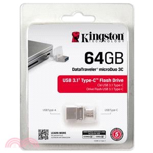 【Kingston】DataTraveler microDuo 3C Type-C隨身碟-64GB