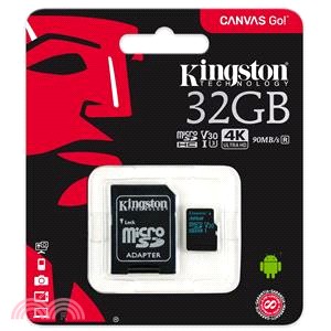 【Kingston】Canvas Go microSD Class 10記憶卡-32GB