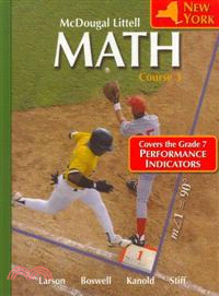 McDougal Littell Math Course 3, New York ― Covers the Grade 7 Performance Indictors