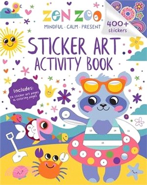 Zen Zoo: Sticker Art & Coloring: Activity Book with Over 400 Stickers