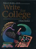 Write for College ─ A Student Handbook