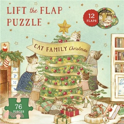 Cat Family Christmas Lift-the-Flap Puzzle：Count down to Christmas: 12 flaps: 76 pieces