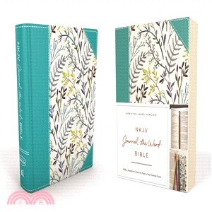 Journal the Word Bible ─ New King James Version, Journal the Word Bible, Blue Floral Cloth, Red Letter Edition; Reflect, Journal, or Create Art Next to Your Favorite Verses