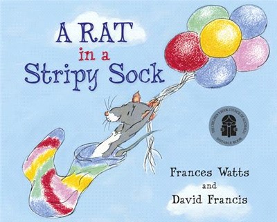 A rat in a stripy sock /