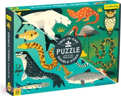 Land & Sea Predators 100 Piece Double-Sided Puzzle