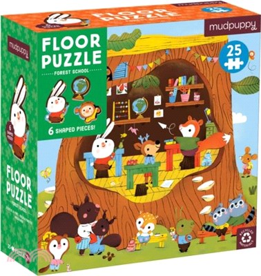 Forest School 25 Piece Floor Puzzle with Shaped Pieces