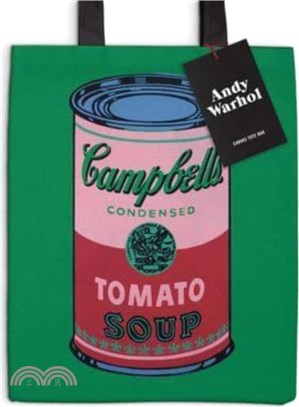 Warhol Soup Can Canvas Tote Bag - Green