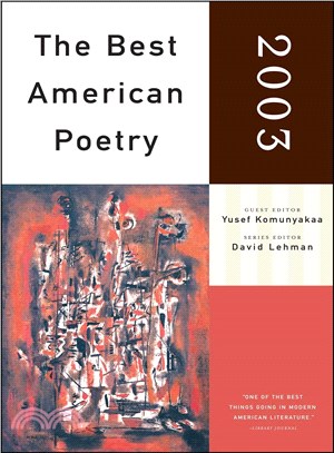 Best American Poetry 2003 (Series Editor David Lehman)