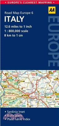 AA Road Map Europe Italy
