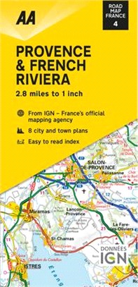 Road Map Provence and French Riviera