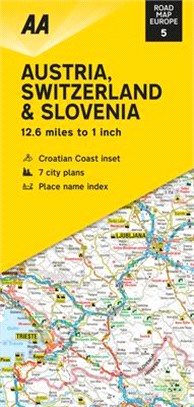 Road Map Austria, Switzerland and Slovenia