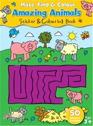 Maze Find and Colour Book - Amazing Animals