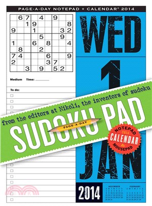 Sudoku Pad Page-a-Day Notepad and 2014 Calendar