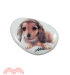 旺狗磁鐵-長毛臘腸(棕)-012