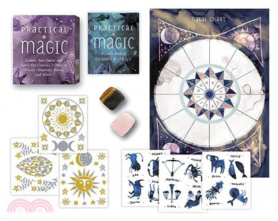 Practical Magic ─ Includes Rose Quartz and Tiger's Eye Crystals, 3 Sheets of Metallic Tattoos, and More!