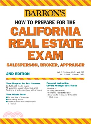 Barron's How to Prepare for the California Real Estate Examinations: Salesperson, Broker, Appraiser