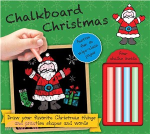 Chalkboard Christmas ─ Hours of Fun on Wipe-Clean Pages - Four Chalks Inside!