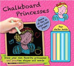 Chalkboard Princesses ─ Hours of Fun on Wipe-Clean Pages - Four Chalks Inside!