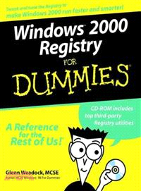 WINDOWS 2000 REGISTRY FOR DUMMIES