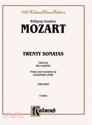 Mozart 20 Sonatas Bartok P/S