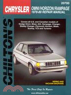 Chilton's Chrysler Omni/Horizon/Rampage 1978-89 Repair Manual