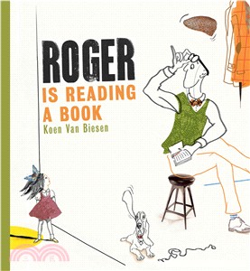 Roger is reading a book /
