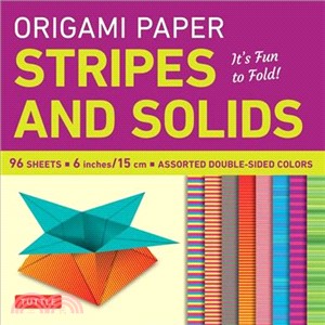 Origami Paper - Stripes and Solids 6 Inch - 96 Sheets ─ Tuttle Origami Paper: High-quality Origami Sheets Printed With 8 Different Patterns: Instructions for 6 Projects Included