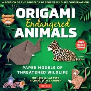 Origami Endangered Animals Kit ― Paper Models of Threatened Wildlife Includes Intruction Book With Conservation Notes, 48 Sheets of Origami Paper, Free Online Video!