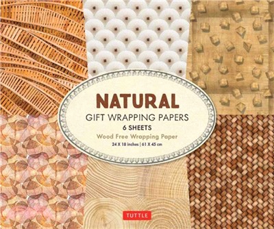 All Natural Gift Wrapping Papers：6 Sheets of High-Quality 24 x 18 inch Wrapping Paper