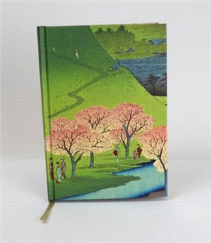 Hiroshige Cherry Blossoms Hardcover Journal: Lined Notebook: With Ribbon Bookmark